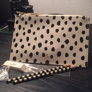 NWT Kate Spade Dalmatian Pencil Pouch ♠️